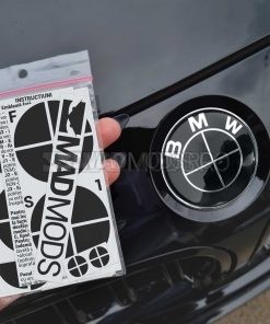 Set stickere embleme BMW culoare negru complet pentru seria 1 2 3 4 5 6 7 8 X i