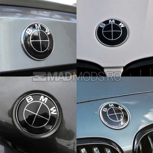 Set stickere embleme BMW culoare negru complet pentru seria 1 2 3 4 5 6 7 8 X i