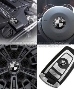 Set stickere embleme BMW culoare negru cu gri pentru seria 1 2 3 4 5 6 7 8 X i