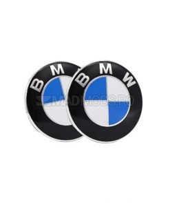Set 2 buc emblema cheie BMW din aluminiu autoadeziva compatibila seria 1 2 3 4 5 6 7 8 X i